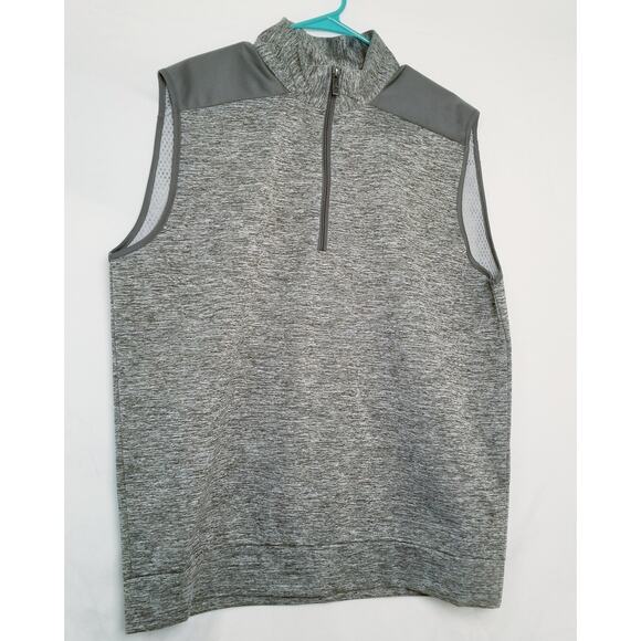 Antigua Gray Golf Performance Men’s Element Vest 1/4 Zipper Front Size XL - Picture 1 of 10